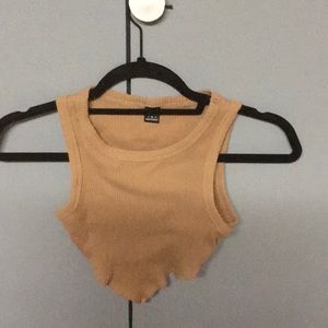 Brown size small cropped tank